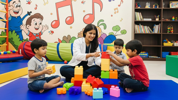 image of Autism centre, Autism centre for autistic children, Autism therapy, Autism support for children, Child development centre. Autism therapy in Greater Noida