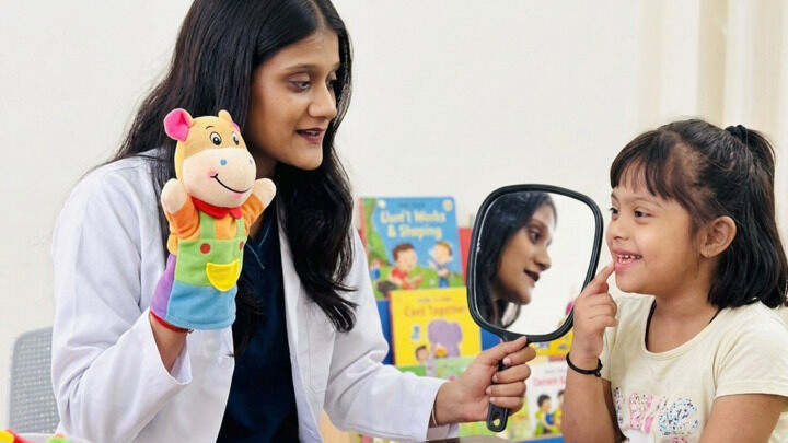 Speech therapy for kids with Down syndrome at Child Development Centre, Greater Noida